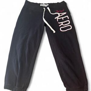 Aeropostale Women's Black and Navy Joggers-tracksuits